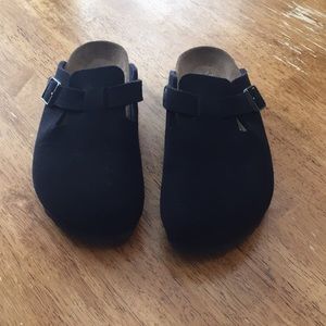 Birkenstock suede clogs